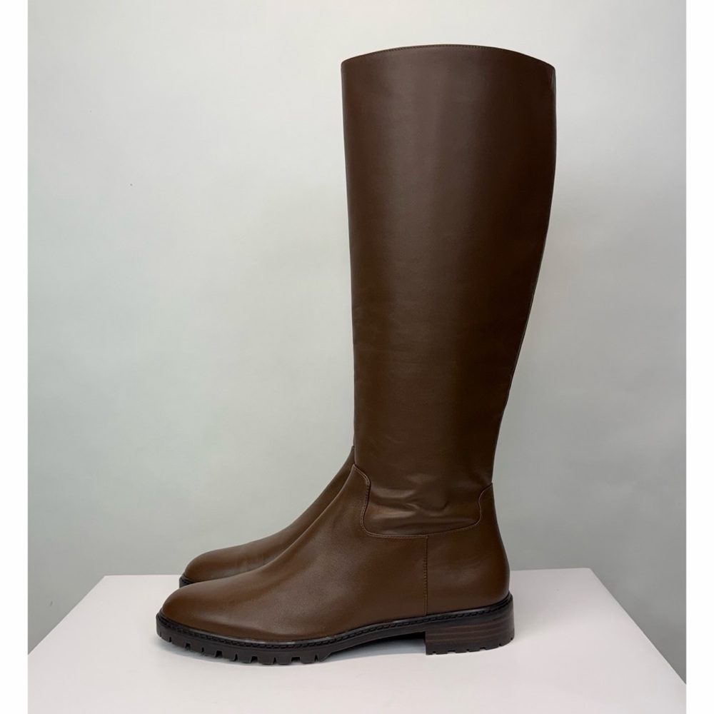 Stuart Weitzman Brown Leather Over-the-Knee Boots - Picture 6 of 13